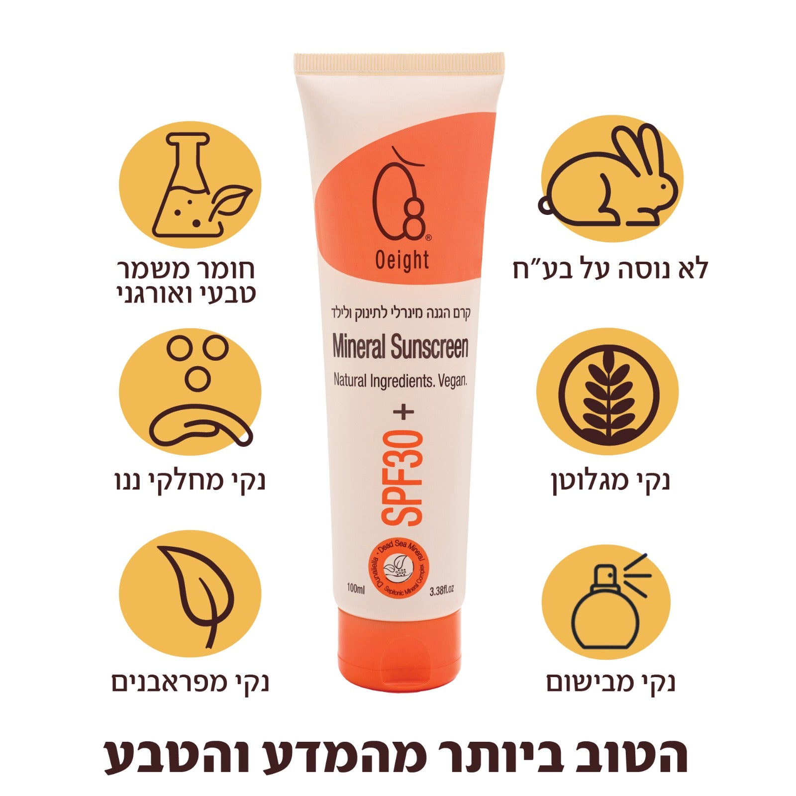 קרם הגנה מינרלי לתינוקות וילדים- לגוף ולפנים