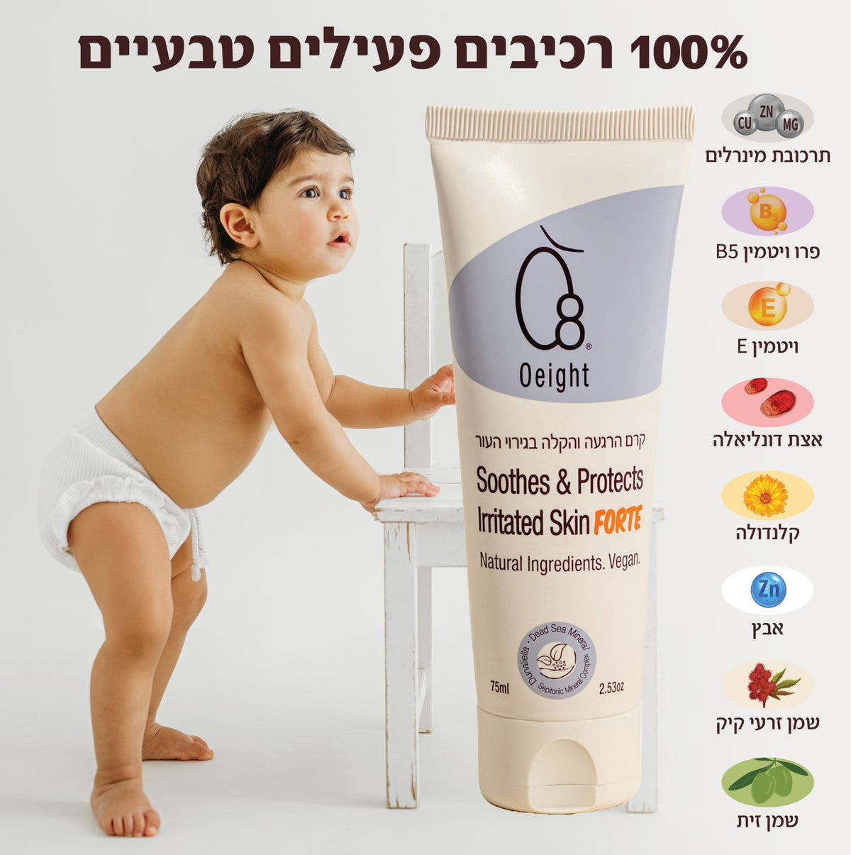 קרם הרגעה והקלה בגירוי העור - פורטה - פתרון לגירויים, יובש או אדמומיות מכף רגל ועד ראש